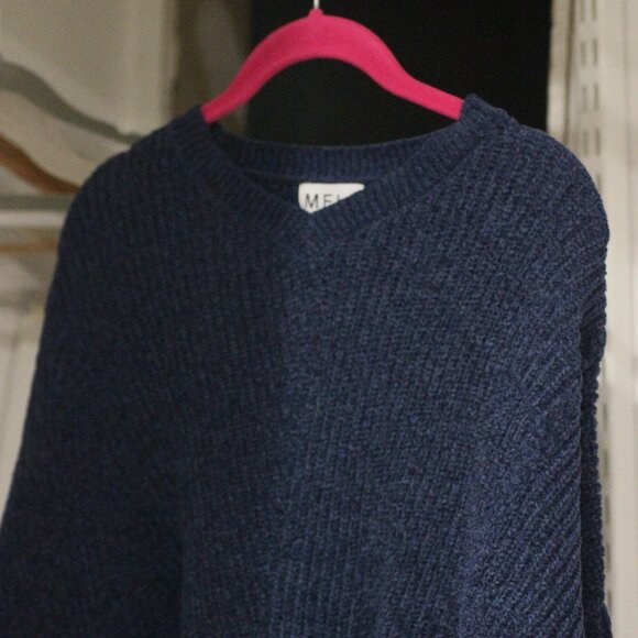 NWT Blue V-neck Thick Women's Sweater Size 4X - Picture 2 of 6